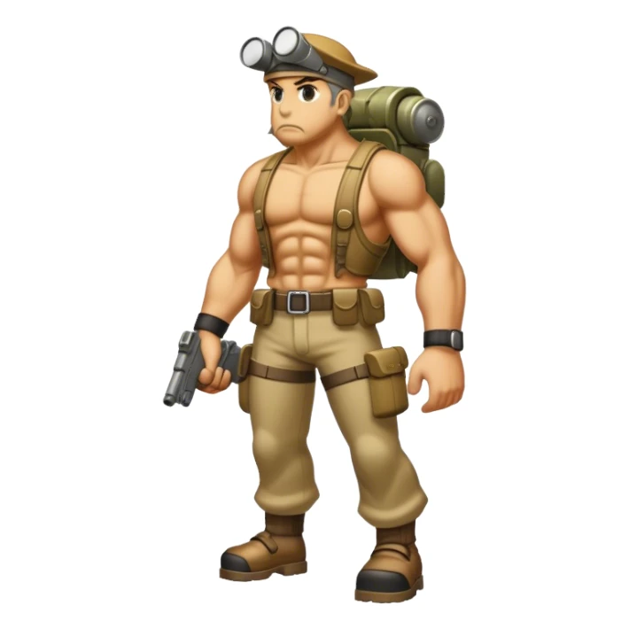 full body sideview metal slug character sticker