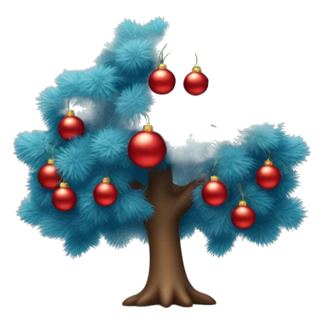 Árbol de navidad con esferas azules  sticker