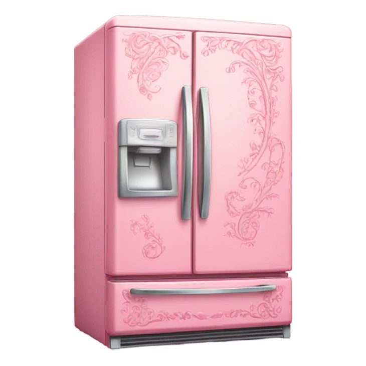 large fancy pink refrigerator sticker