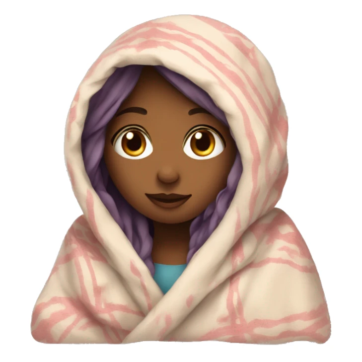Girl with cute blanket sticker