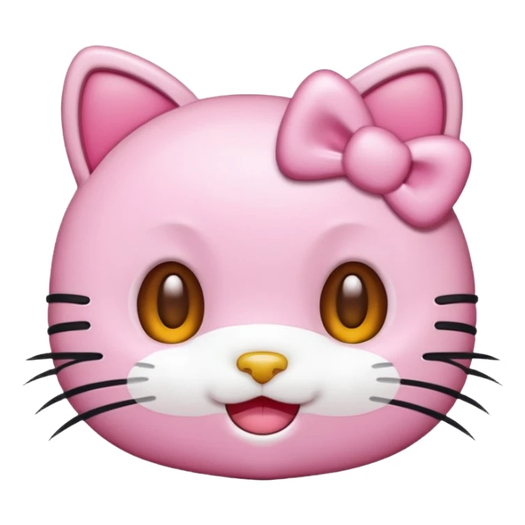 Un emoji de hellou kitty tierna sticker