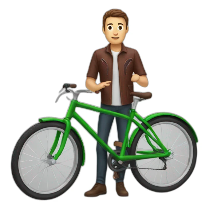 elon with bike sticker