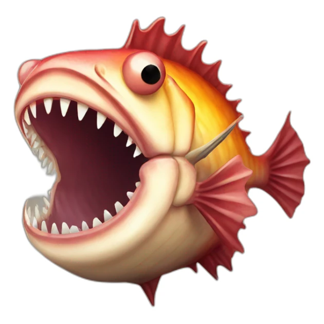 angler fish sticker