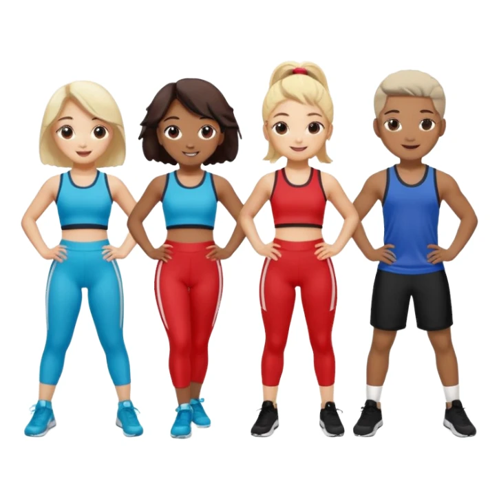 peopel in a class for k-pop dance sticker