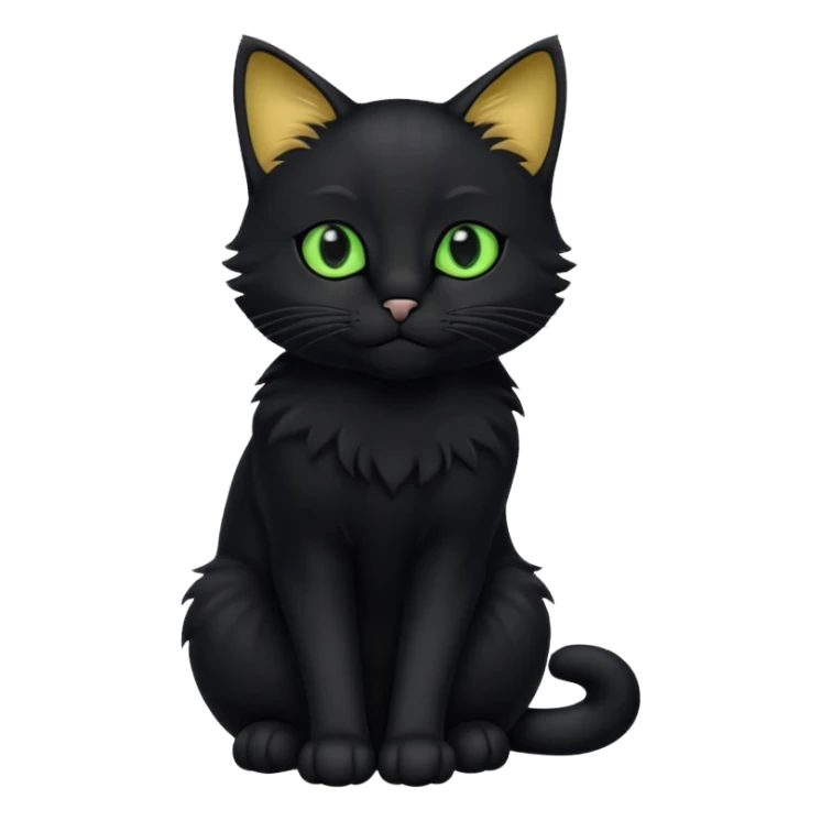 Chat noir assis sticker