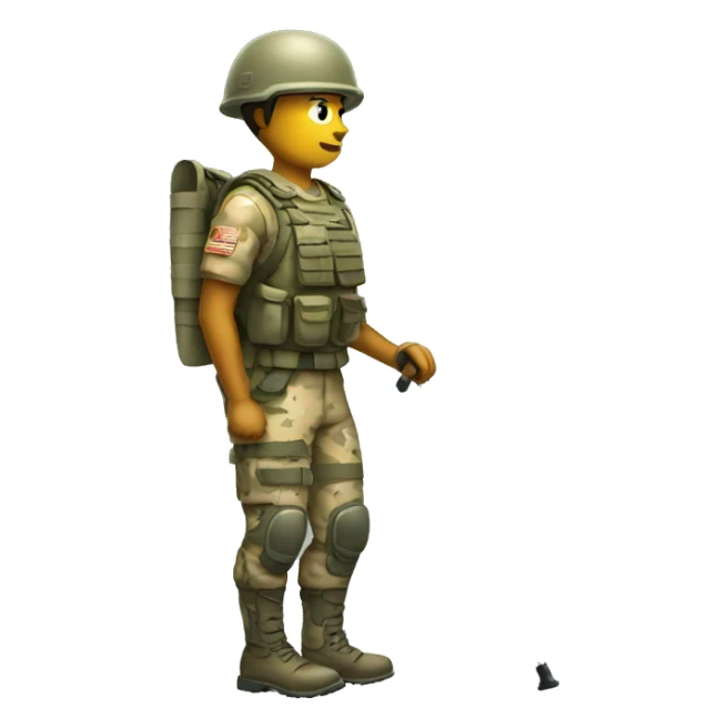 soldier on crutches sticker