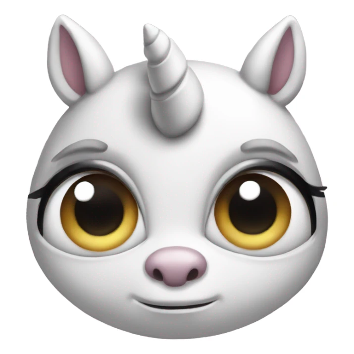 Prominent big eyes, unicorns sticker