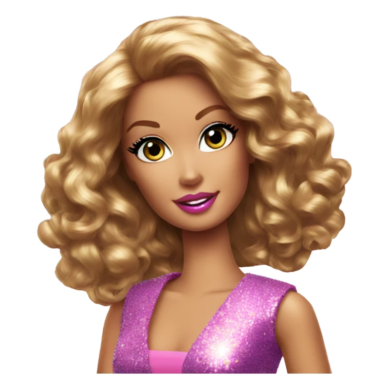 Barbie glitter sticker