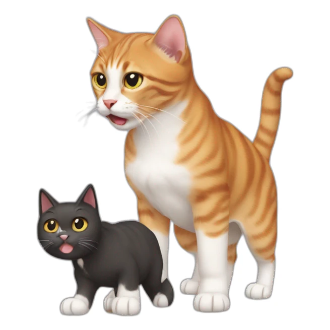 Cat hit a dog sticker