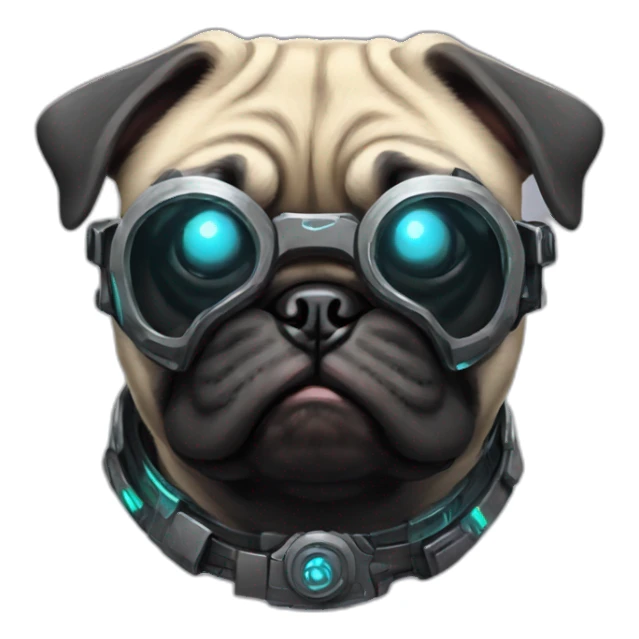 cyberpunk pug sticker