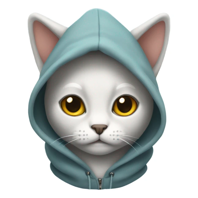 Cat in a hoodie sticker
