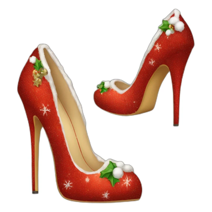 chirstmas-high-heel-shoes sticker