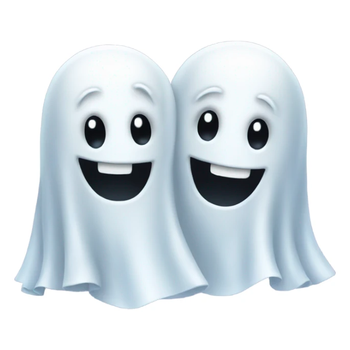 Two happy ghosts best friends sticker