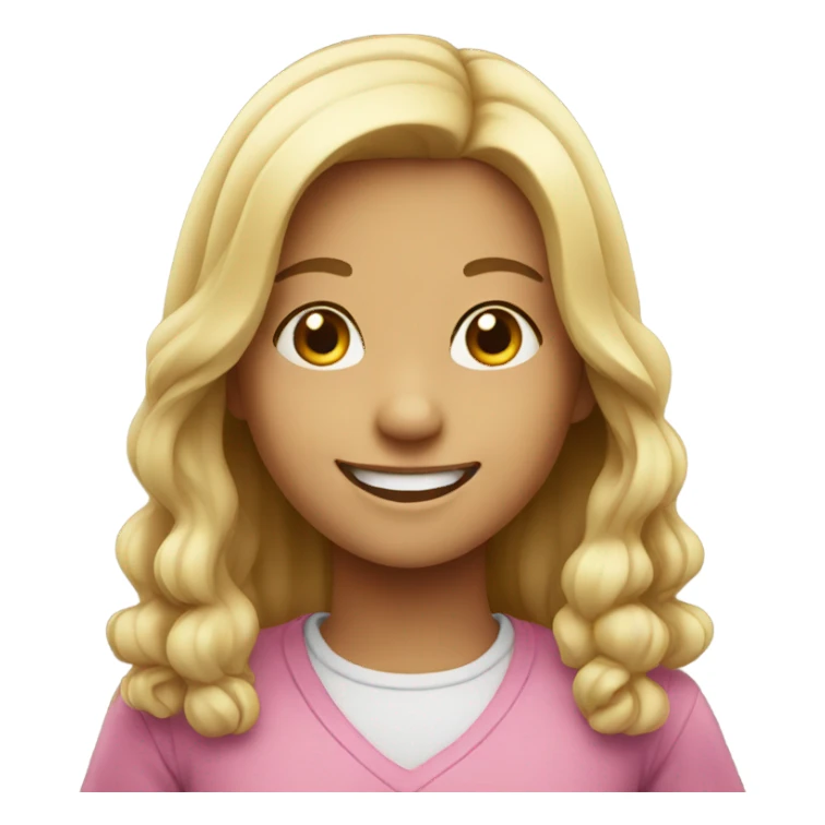 smiling girl sticker