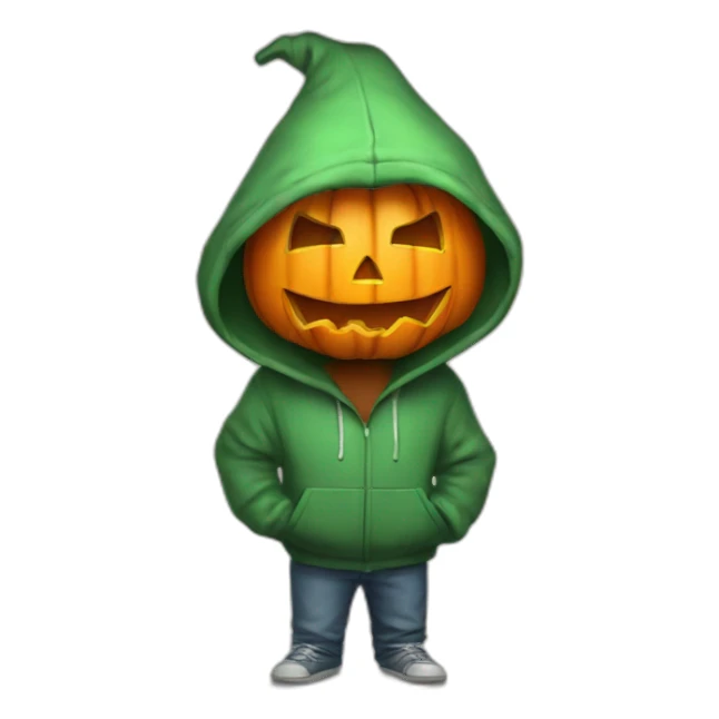 pumpkin wearing hoodie sticker