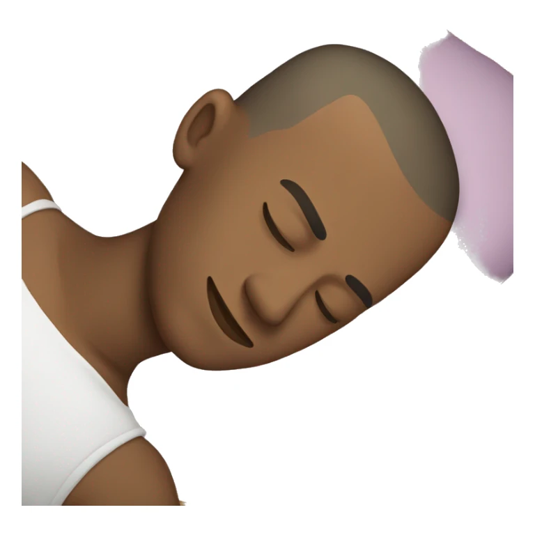 sleeping male with buzz cut sticker