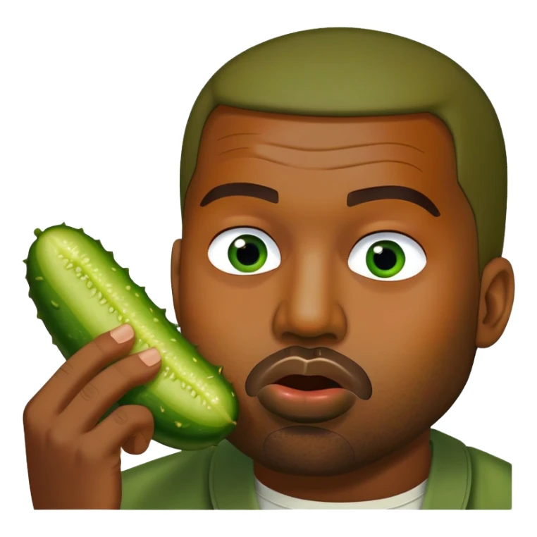 Kanye west eating a pickle  sticker