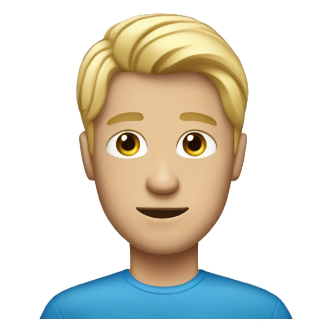 Blonde guy with blue shirt sticker