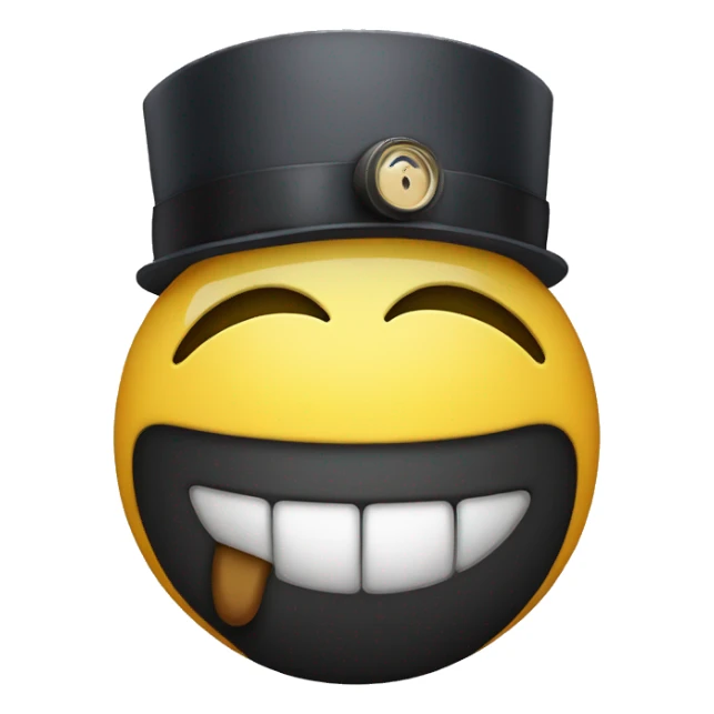 Evil smiley with a monocle sticker