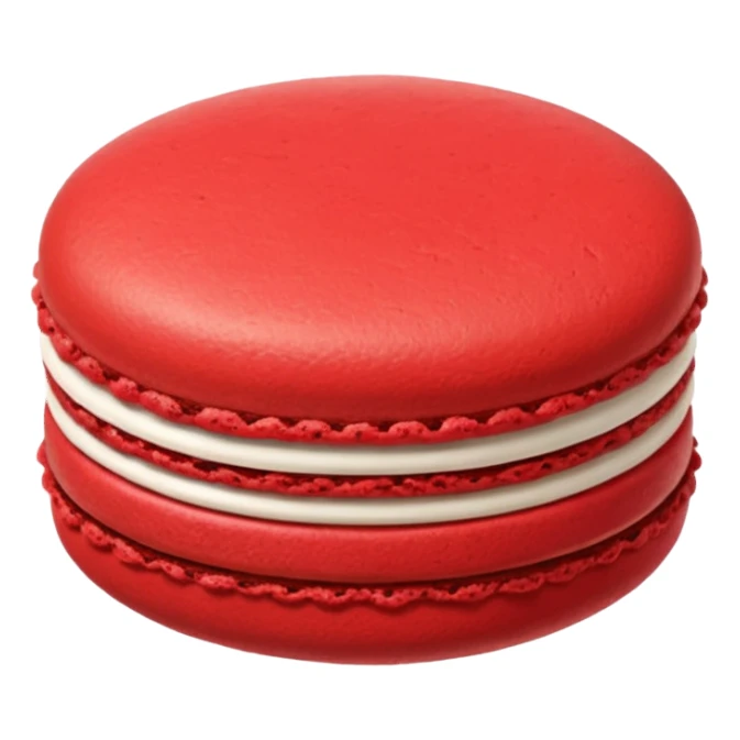 one red macaroon sticker