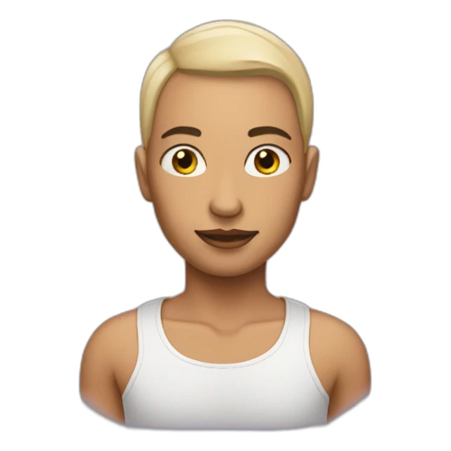 Personne sans cheveux avec tatouages sticker