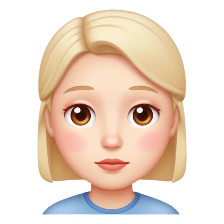 person with blushing cheeks sticker