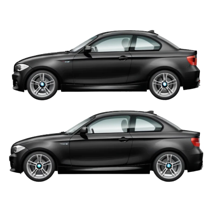 Black bmw e87 1 series sticker