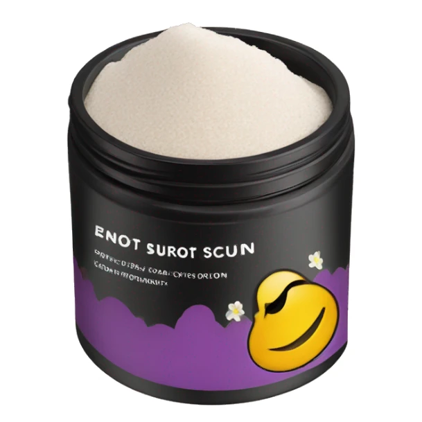 body scrub pot with label sticker