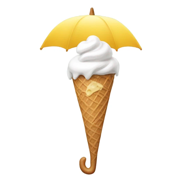 Umbrella with ice cream sticker