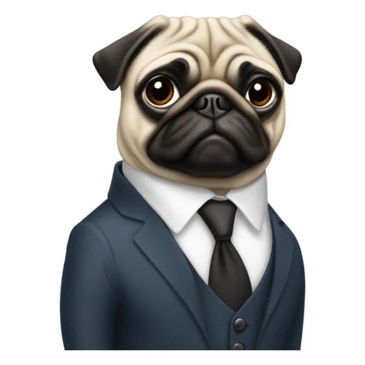 Pug in suit  sticker