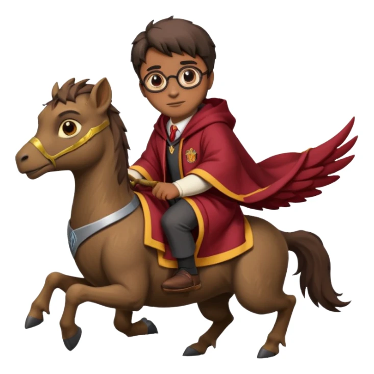 harry potter riding buckbeak sticker