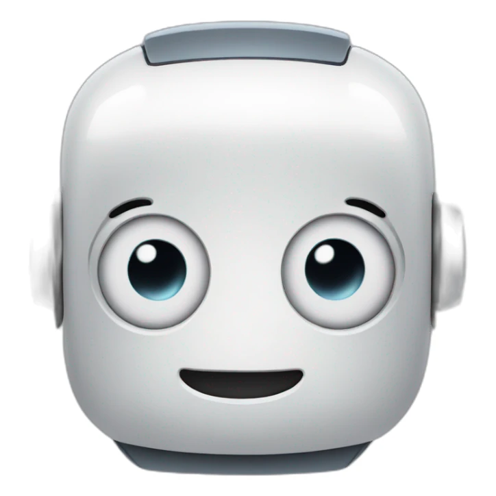 cute robot face sticker