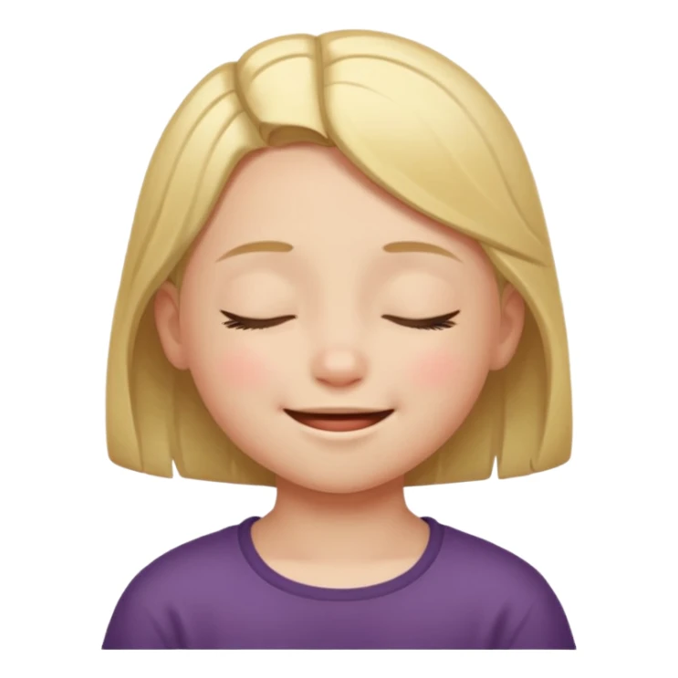 child smiling with closed eyes sticker