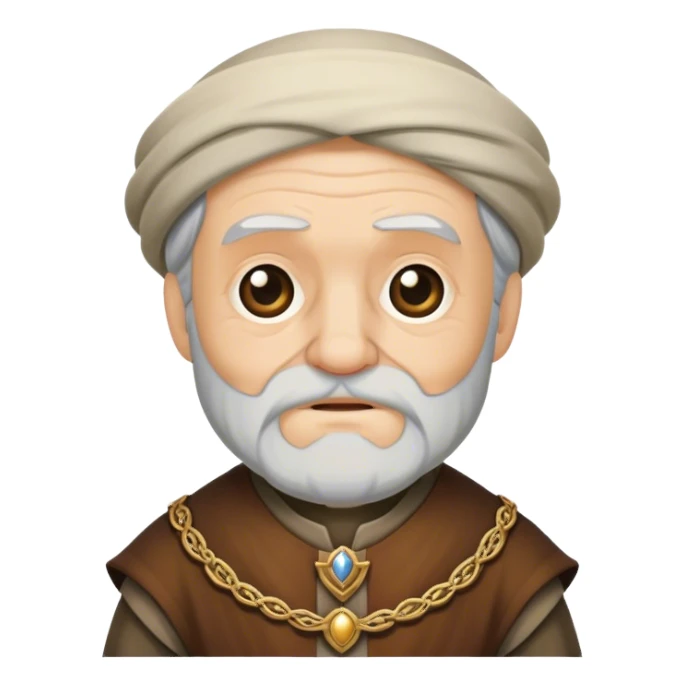 Old man medieval costume sticker
