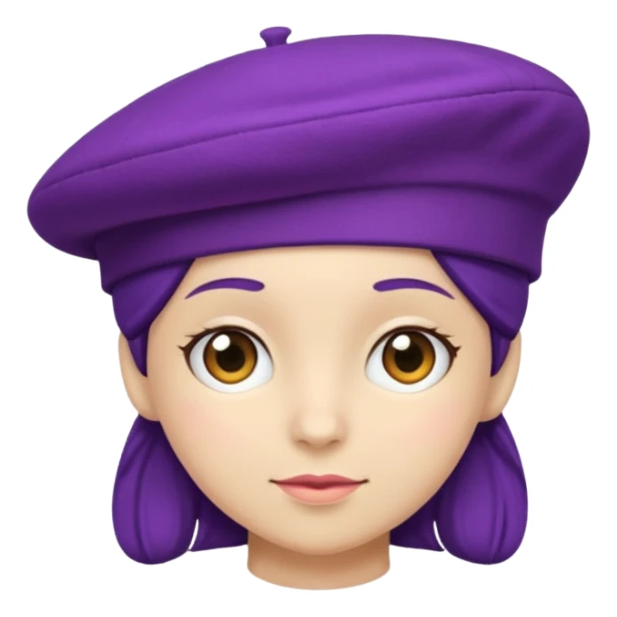 a purple berret sticker