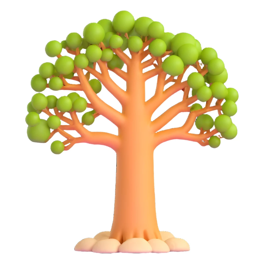 Madagascar baobab tree sticker