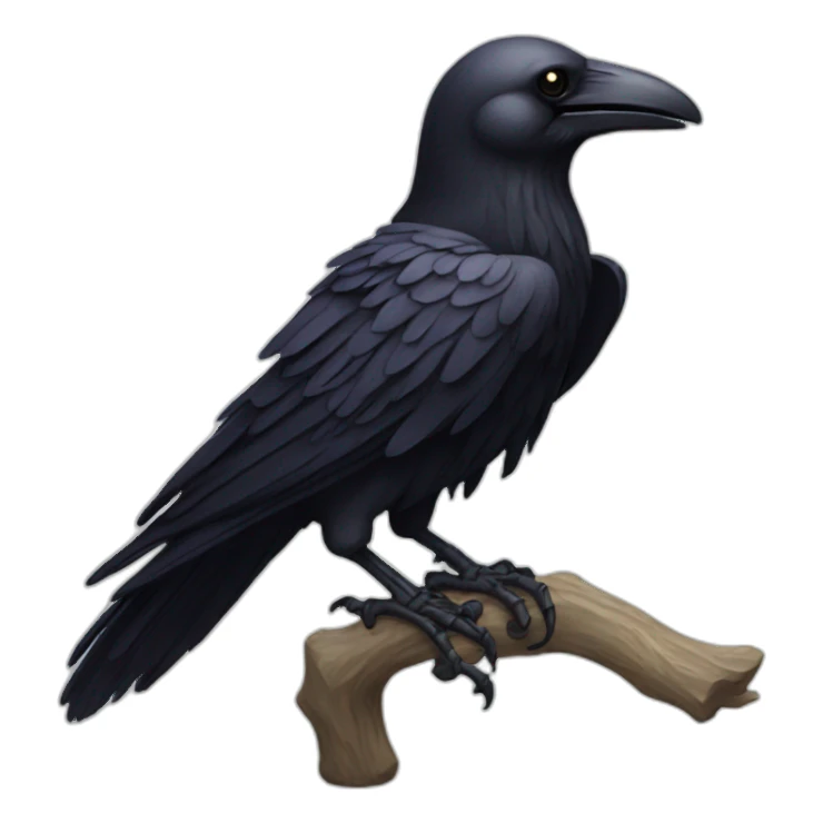 Raven's-skeleton sticker