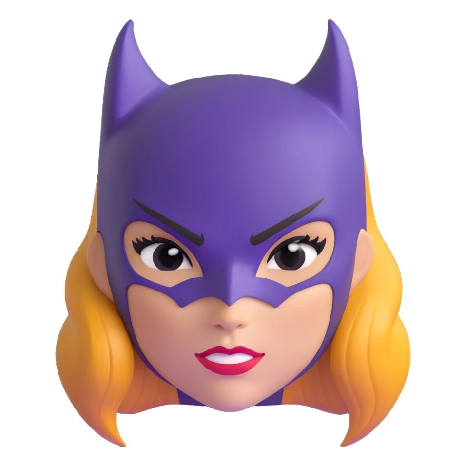 Batgirl superhero face sticker