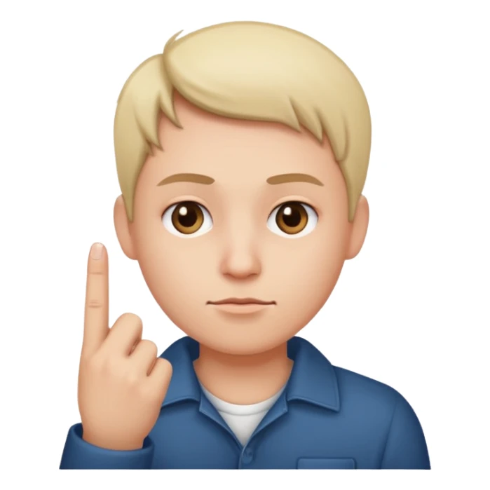 side eye with middle finger sticker