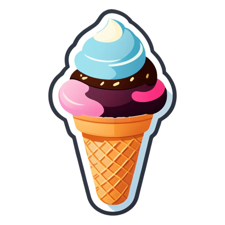 Ice cream sticker