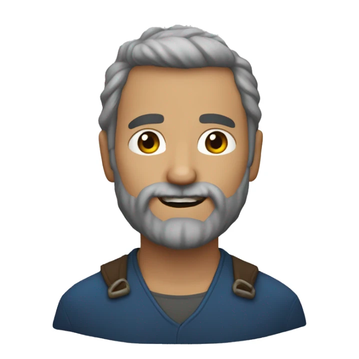 Un barbu chauve armé sticker