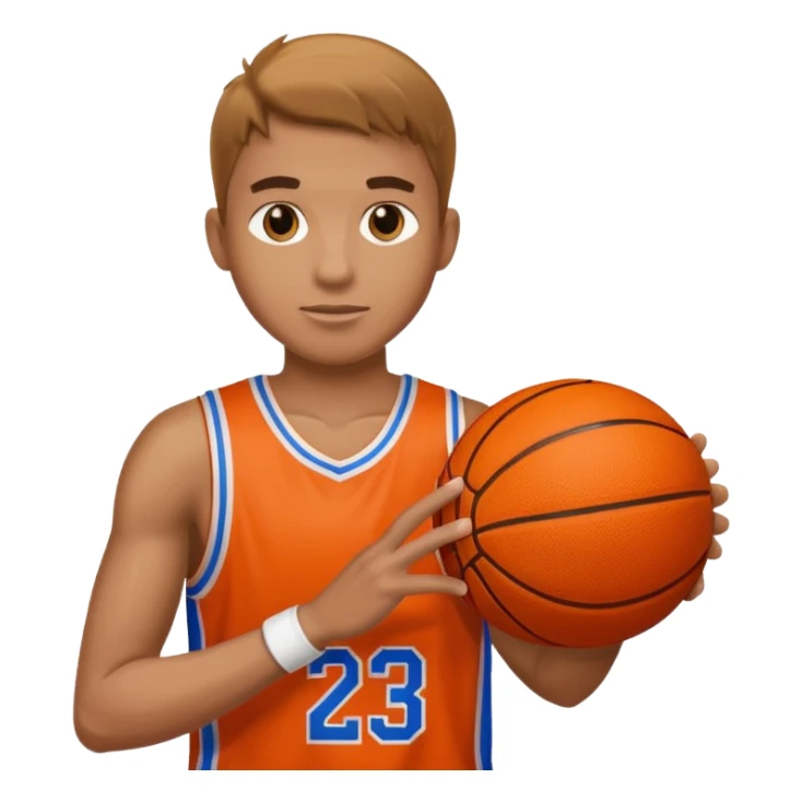 Giocatore basket con il pallone sticker