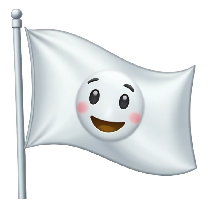 emoji that raising a white flag sticker