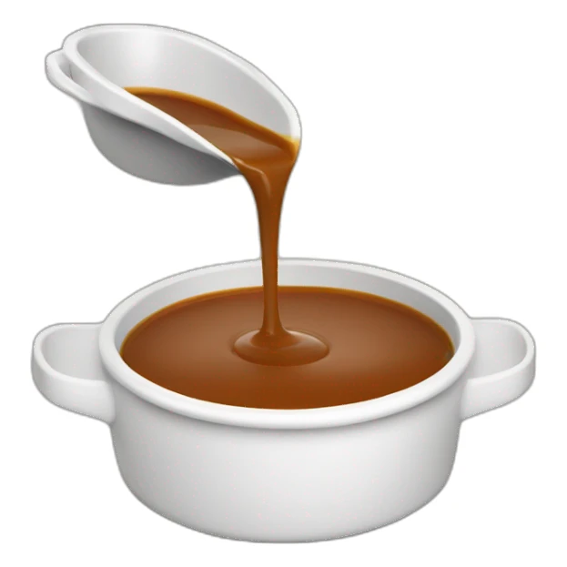 pouring gravy from ramekin sticker