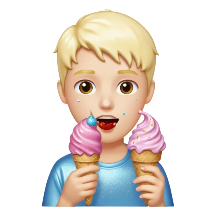 Einhorn isst Glitzer eis sticker