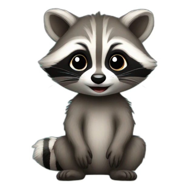 baby raccoon sticker