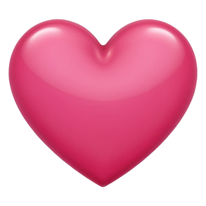Bright rose colored heart sticker