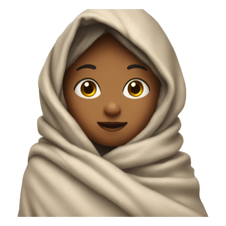 girl wrapped in a blanket sticker
