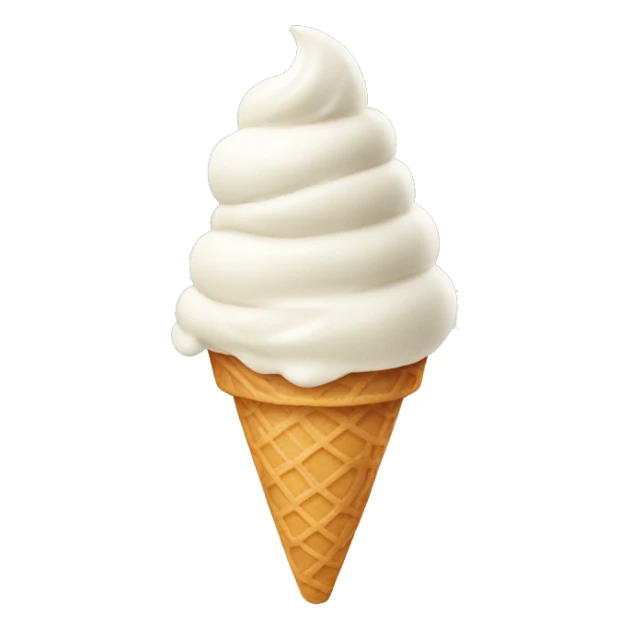 a white ice cream sticker