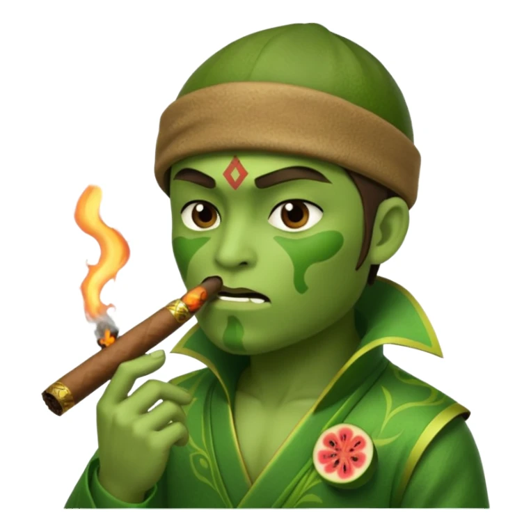 Fruit ninga smoking a cigar sticker